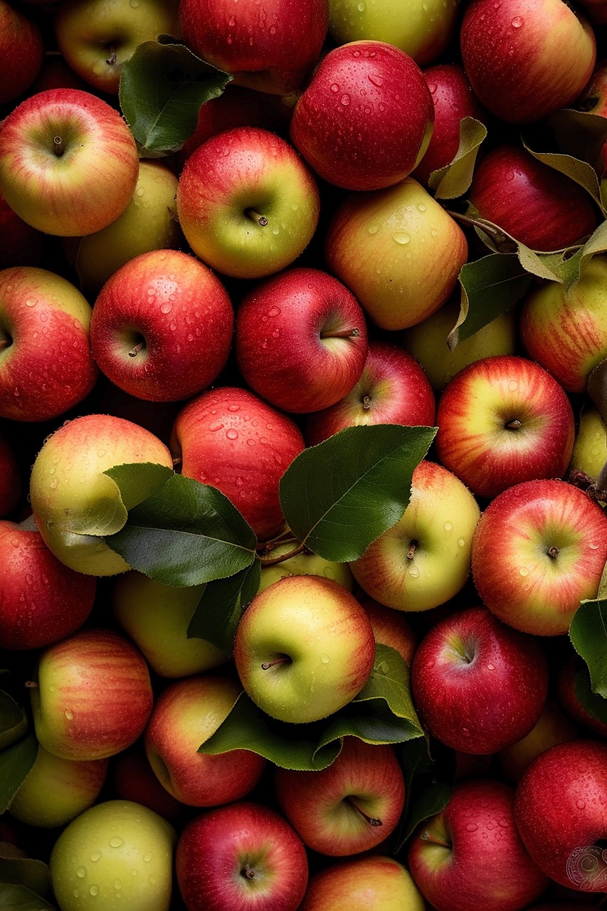 apples, fruit, food, diet, healthy, leafs, fruit, diet, leafs, leafs, leafs, leafs, leafs